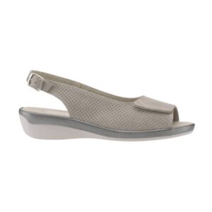 C20G15 Sandalia de senhora ajustavel com fivela e velcro Comfy Miami Taupe 1