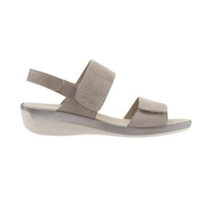 C23G15 Sandalia de senhora ajustavel com 2 velcros Comfy Bora Bora Taupe 1