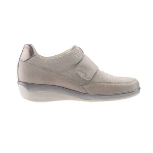 C24G15 Sapato de senhora ajustavel com velcro Comfy Varadero Taupe 1