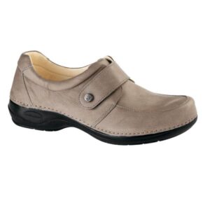 C715 Sapato com tira ajustavel com velcro Comfy Aruba Taupe