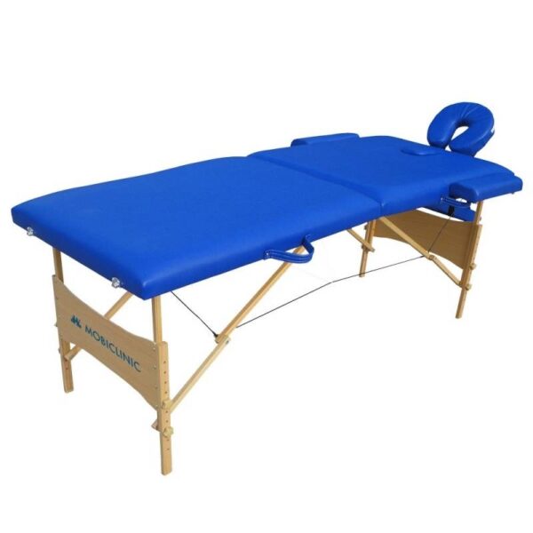 Marquesa de massagem dobrável em madeira - Azul - 1