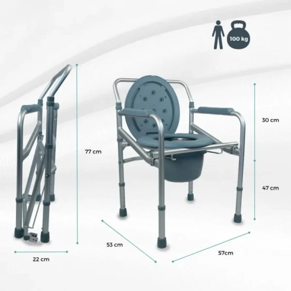 MA 00351 11   Cadeira de banho e sanitária regulável em altura Mobiclinic Mar   16