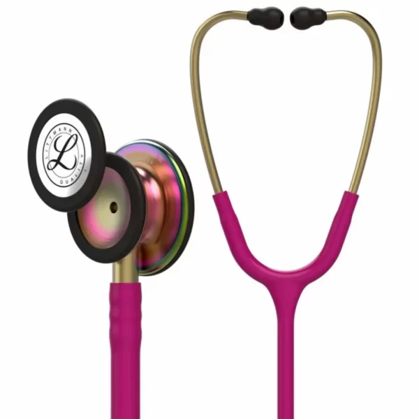 5806   Estetoscópio Littmann Classic III   Framboesa + Acabamento Arco Íris   5