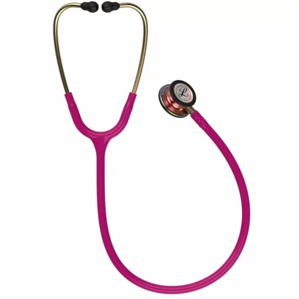 5806   Estetoscópio Littmann Classic III   Framboesa + Acabamento Arco Íris   6