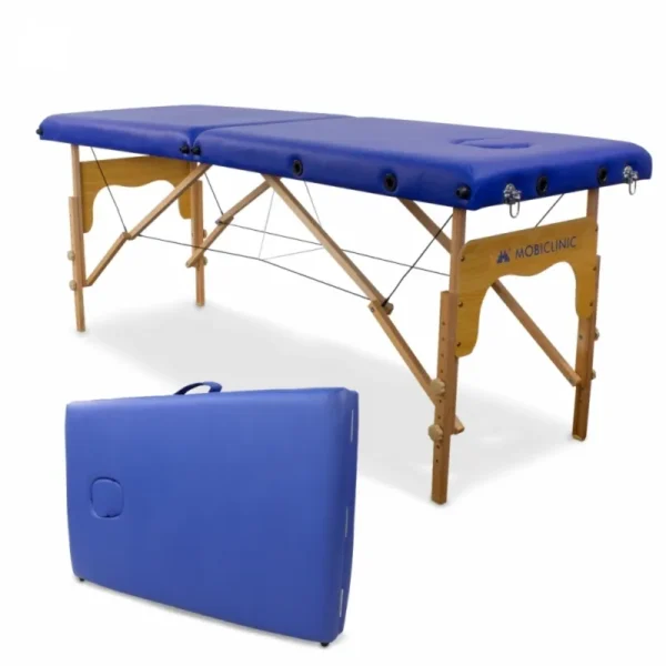 MM 00061 11 Azul   Marquesa de massagem dobrável em madeira   Azul   1